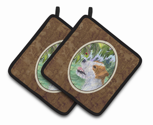 Jack Russell Terrier Pair of Pot Holders - 638508378149