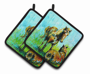 Horse Pair of Pot Holders - 194030066553