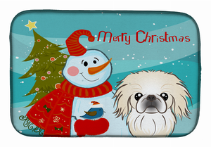 Snowman with Dog Dish Drying Mat - 652259248285