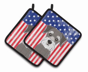 American Flag and Dog on Oven Mitt - 638508388926