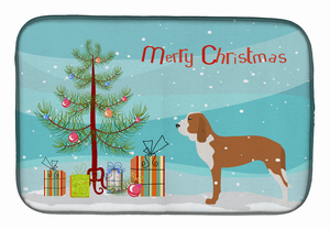 Christmas Tree and Dog on Dish Drying Mat - 652259247684