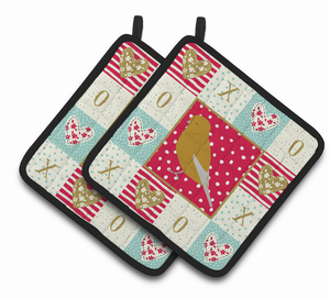 Bird XOXO on Pair of Pot Holders - 194030141144