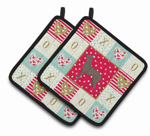 Dog XOXO Pair of Pot Holders - 194030184462