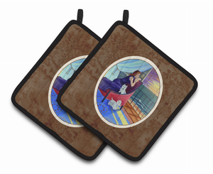 Lady with her Dog Oven Mitt - 638508401267