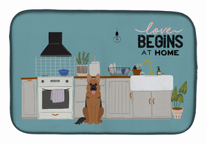 Dog Kitchen Scene Dish Drying Mat - 194030342008