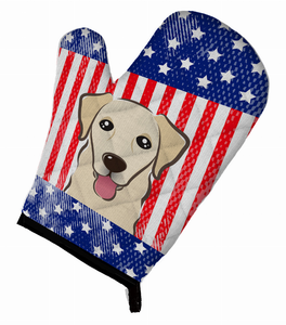 American Flag and Dog on Oven Mitt - 638508480507