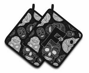 Monogram Halloween Pair of Pot Holders - 638508387776