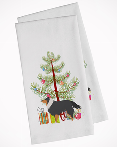 Christmas Tree and Dog White Kitchen Towel Set of 2 - 652259334193