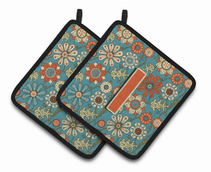 Monogram Floral Pair of Pot Holders - 638508384959
