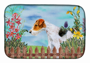 Spring Dog on Dish Drying Mat - 652259251407