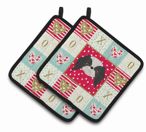 Dog Portrait XOXO on Pair of Pot Holders - 194030123607