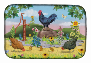 Bird/Rooster Dish Drying Mat - 194030384350