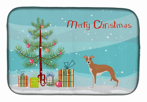 Dog Breed/Merry Christmas art Dish Drying Mat - 194030018316