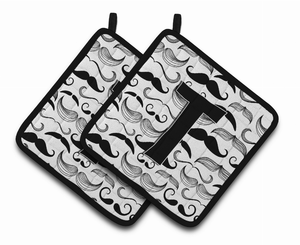 Monogram Moustache Pair of Pot Holders - 638508384287