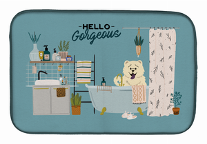 Dog in Bathtub Dish Drying Mat - 194030339916