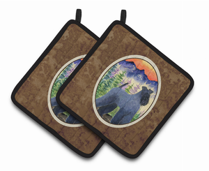 Kerry Blue Terrier Pair of Pot Holders - 638508378392