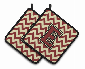 Monogram Chevron Pair of Pot Holders - 638508399137