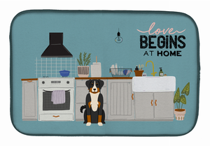 Dog Kitchen Scene Dish Drying Mat - 194030341766