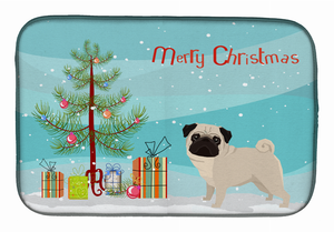 Dog Breed/Merry Christmas art Dish Drying Mat - 194030019283