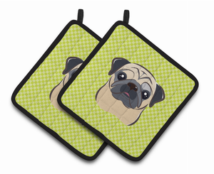 Dog Portrait on Pair of Pot Holders - 638508383068