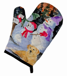 Snowman with Golden Retriever Oven Mitt - 638508500007