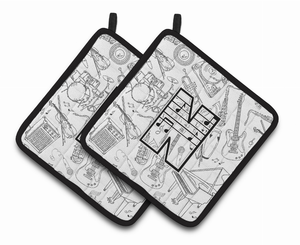 Monogram Musical Pair of Pot Holders - 638508387592