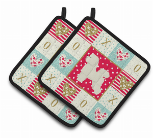 Dog XOXO Pair of Pot Holders - 194030183977