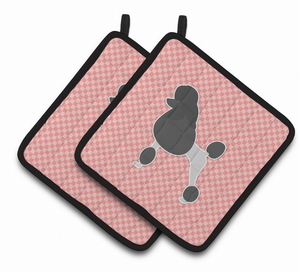 Dog Checkerboard Design Pair of Pot Holders - 638508526229