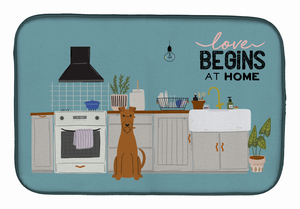 Dog Kitchen Scene Dish Drying Mat - 194030341957
