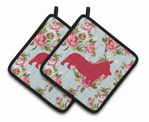 Dog Artwork Pair of Pot Holders - 638508370105