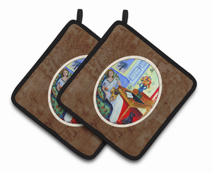 Lady with her Dog Oven Mitt - 638508401250