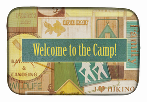 Welcome Art Theme Dish Drying Mat - 652259255924