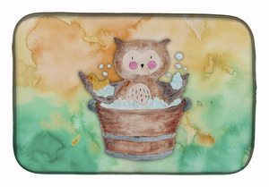 Animal Bathing Watercolor Dish Drying Mat - 652259248032