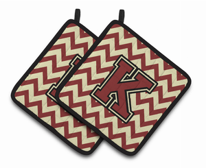 Monogram Chevron Pair of Pot Holders - 638508399199