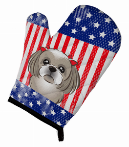 American Flag and Dog on Oven Mitt - 638508480484
