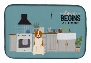 Dog Kitchen Scene Dish Drying Mat - 194030341827