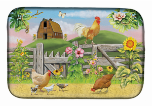 Bird/Rooster Dish Drying Mat - 194030384336