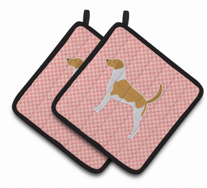 Dog Checkerboard Design Pair of Pot Holders - 638508525819