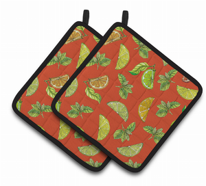 Fruit Art on Pair of Pot Holders - 638508657893