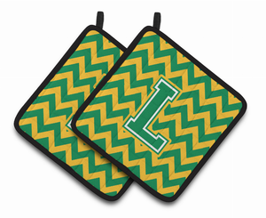 Monogram Chevron Pair of Pot Holders - 638508398680
