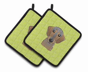Dog Portrait on Pair of Pot Holders - 638508382771