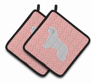 Dog Checkerboard Design Pair of Pot Holders - 638508525987