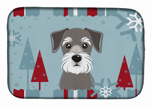 Winter Holiday Dog on Dish Drying Mat - 652259249732