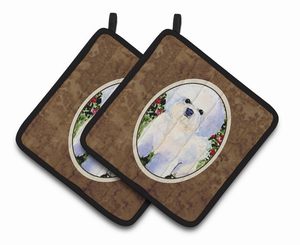 Bichon Frise Pair of Pot Holders - 638508366344