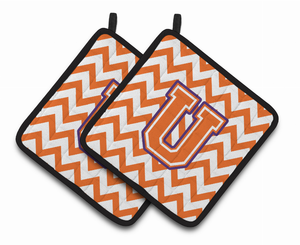 Monogram Chevron Pair of Pot Holders - 638508399557