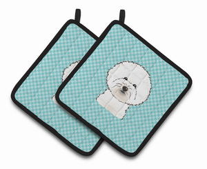 Dog Portrait on Pair of Pot Holders - 638508381378