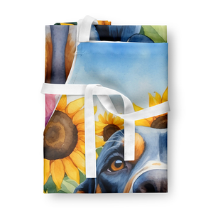 American English Coonhound in Sunflowers Apron - 198453207913
