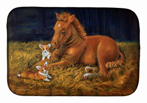 Dog on Dish Drying Mat - 652259234394