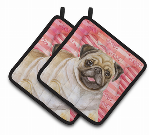 Dog Art Seasonal Pair of Pot Holders - 652259215850