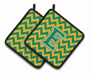 Monogram Chevron Pair of Pot Holders - 638508398611